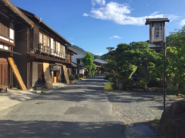 Krásný výhled z vesnice Tsumago-juku na silnici Nakasendo v Japonsku — Stock fotografie