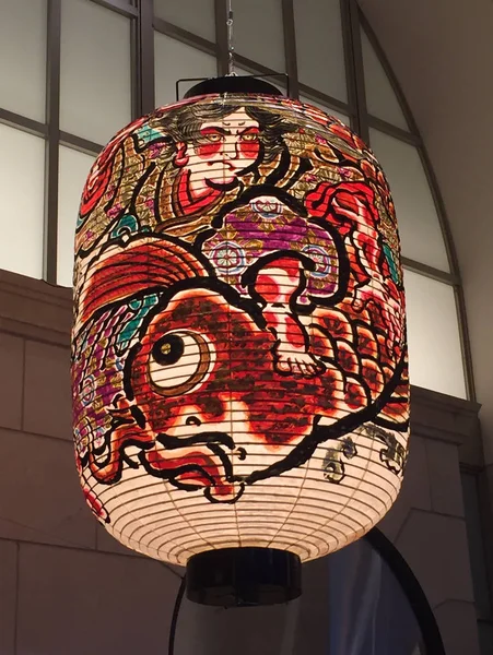 Linterna de papel japonesa bellamente decorada de Kioto —  Fotos de Stock