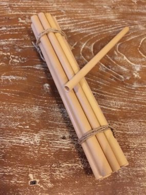 Ekolojik bambu pipetleri demeti