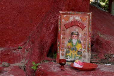 Küçük dekore Edilmiş Çin Monk taş plaka