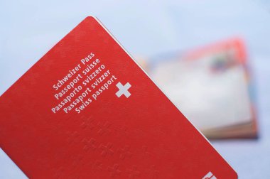 Bir İsviçre pasaportunun yakın resmi