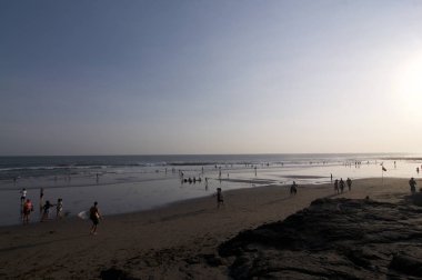 Canggu, Bali'deki Echo Plajı'nda manzara