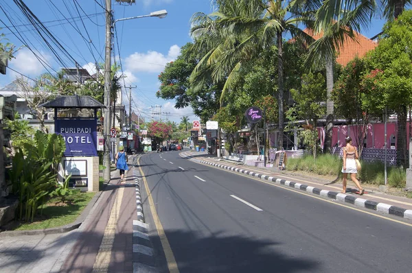 Pohled na Jalan Raya Pengosekan Road v Ubud, Bali — Stock fotografie