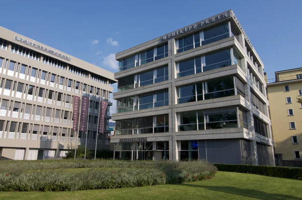 Het hoofdkwartier van Philipp plein in Lugano, Zwitserland — Stockfoto