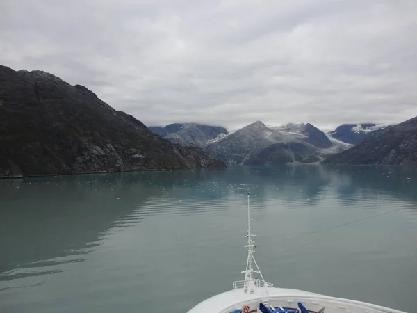 Harvard Lodowiec Koniec College Fjord Alaska Szeroki Lodowiec Rzeźba Jego — Zdjęcie stockowe