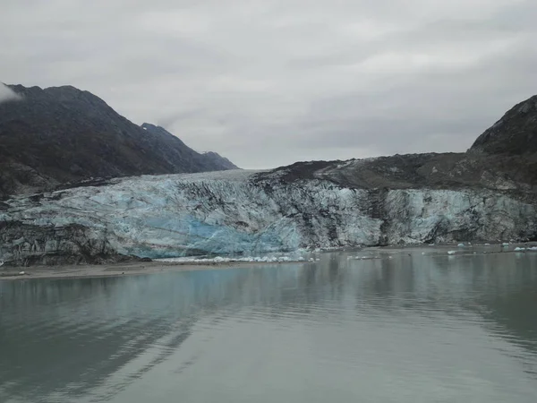 Harvard College Fiyordu Alaska Sonundaki Buzulu Geniş Buzul Deniz Onun — Stok fotoğraf