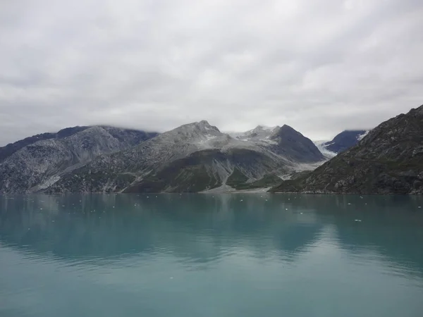 Montagna Riempito Orizzonte Sull Oceano Pacifico Passaggio Interno Alaska Sotto — Foto Stock