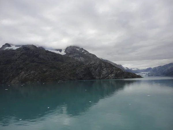 Montagna Riempito Orizzonte Sull Oceano Pacifico Passaggio Interno Alaska Sotto — Foto Stock