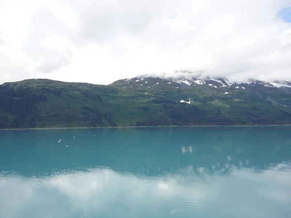 Montagna Riempito Orizzonte Sull Oceano Pacifico Passaggio Interno Alaska — Foto Stock