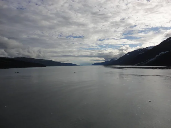 Horská Plněné Horizont Tichém Oceánu Vnitřní Chodba Aljaška — Stock fotografie