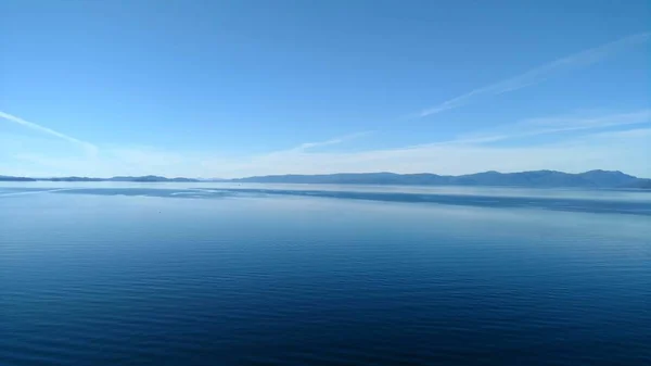 Mountain Filled Horizon Pacific Ocean Inglés Pasaje Interior Alaska Atardecer —  Fotos de Stock