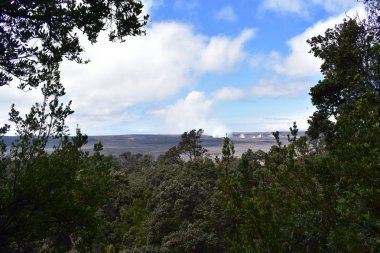 Kilauea volcanoe Big Island Hawaii lav gökyüzünün içine atılan krater ateşi kadar bildirilecektir