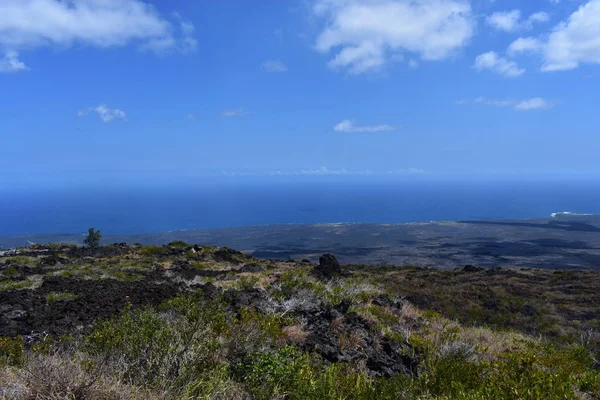 Campos Lava Big Island Hawaii Enfrió Endureció Con Tiempo Creando — Foto de Stock