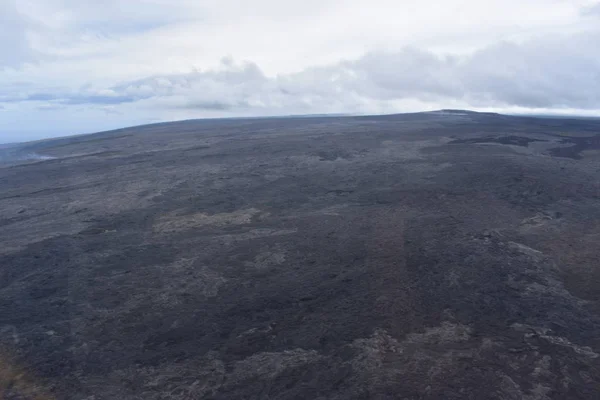 Arial Vista Del Cráter Volcán Mauna Loa Hawai Humo Que — Foto de Stock