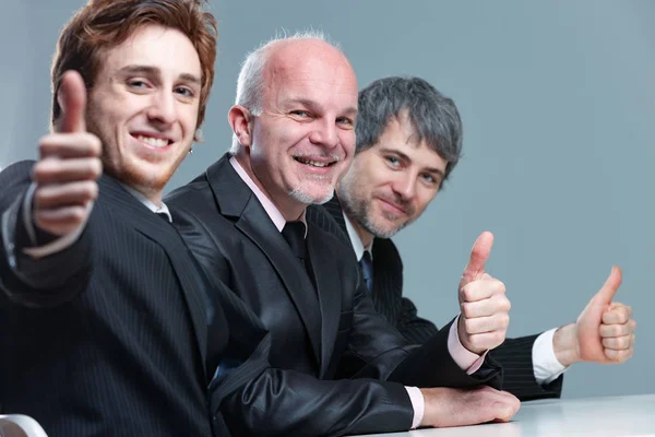 Happy successful enthusiastic business team — Stock Photo, Image