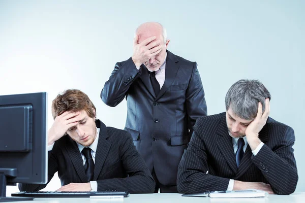 Disappointed, despondent business team — Stock Photo, Image