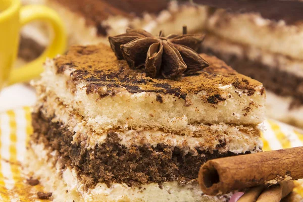 Finom Része Tiramisu — Stock Fotó