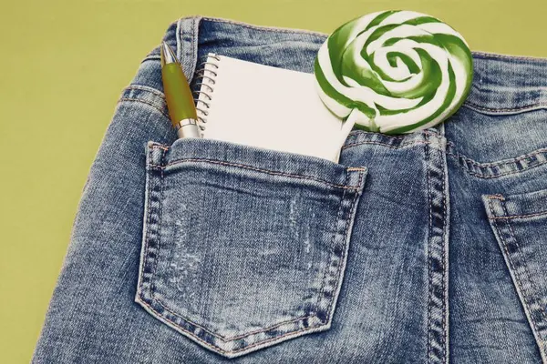 Cuaderno Con Mensaje Para Día Madre Pluma Con Piruleta Bolsillo — Foto de Stock