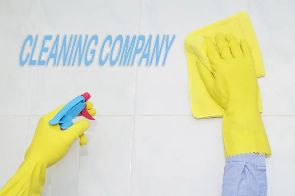 Cleaning Tiles Cleaning Products Disinfectants Cleaning Company Concept — Stock Photo, Image