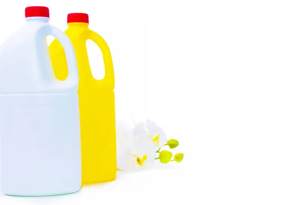 Detergent Bottles Cleaning Disinfection Products — Stock Photo, Image