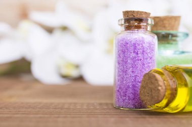 yağlar, banyo tuzları ve sabunlar. Spa konsept