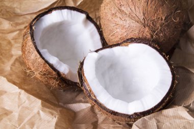 Kağıt arka plan kaydırma üzerine Hindistan cevizi