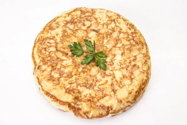 Omelette Espagnole Plat Pommes Terre Oeufs — Photo