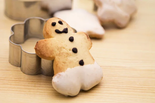 Biscoitos Gengibre Caseiros Natal — Fotografia de Stock