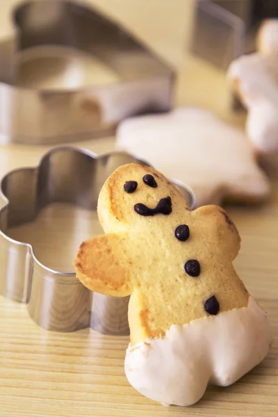 Biscoitos Gengibre Caseiros Natal — Fotografia de Stock