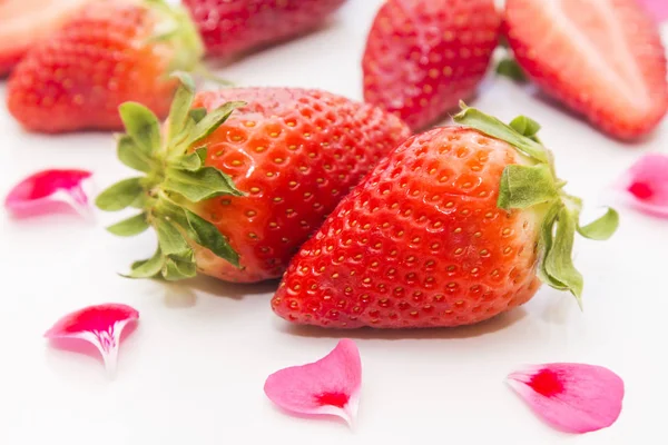 Frutas Verano Fresas Aisladas — Foto de Stock