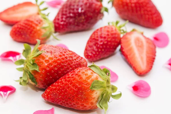 Frutas Verano Fresas Aisladas — Foto de Stock