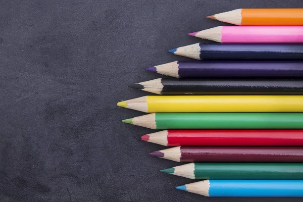 Gekleurde Potloden Gewaxt Terug Naar School Concept — Stockfoto