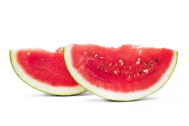 Beyaz arkaplanda karpuz izole