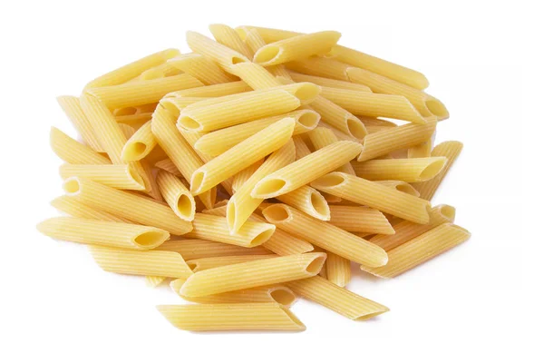 Maccheroni Gialli Isolati Bianco — Foto Stock