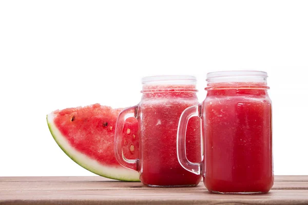 Vattenmelon Smoothie Isolerad Sommardrink — Stockfoto