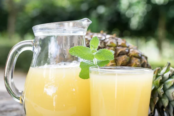 Tropische Ananas Sap Concept Van Dieet Gezondheid — Stockfoto