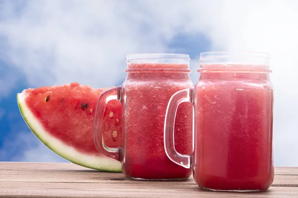 Vattenmelon Drink Bakgrund — Stockfoto