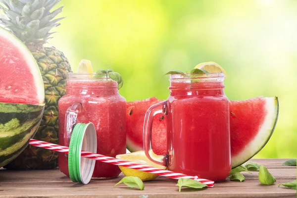 Wassermelonengetränk Hintergrund — Stockfoto