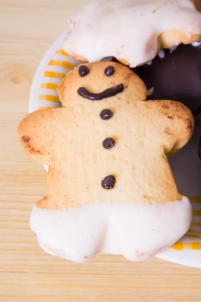 Biscoitos Gengibre Caseiros Natal — Fotografia de Stock