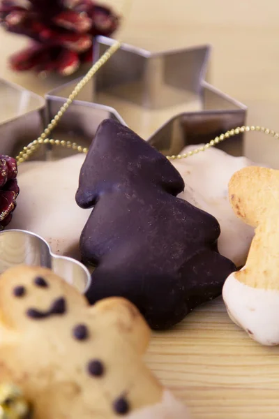 Galletas Jengibre Navidad Coche Navidad — Foto de Stock