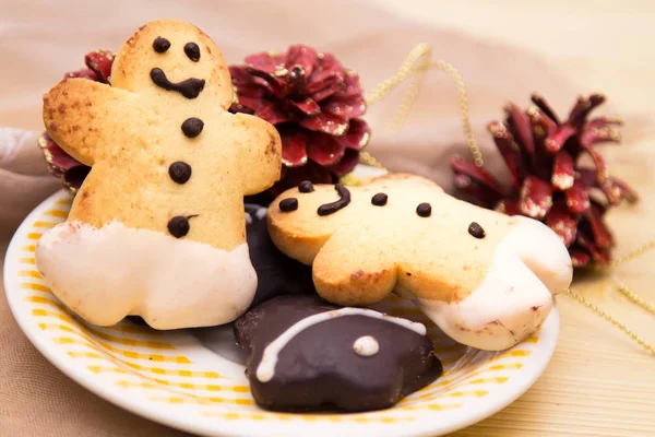 Biscoitos Gengibre Natal Carro Natal — Fotografia de Stock