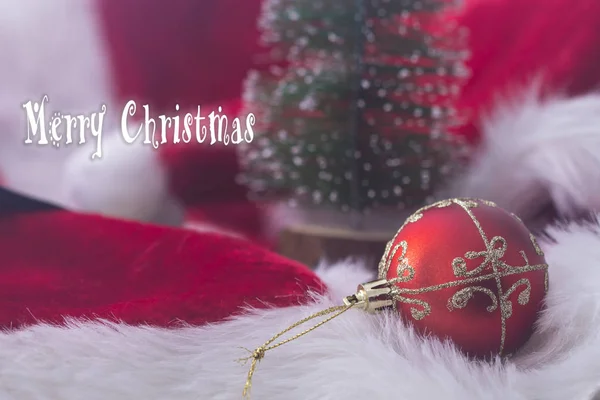 Tarjeta Navidad Con Árbol Bolas Navidad —  Fotos de Stock