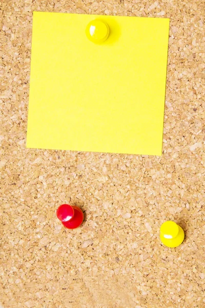 Papel Colorido Com Pinos Coloridos Corkboard — Fotografia de Stock