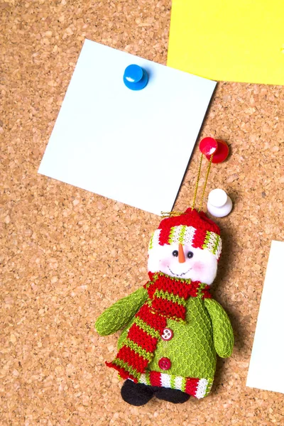 Saludos Navideños Con Muñeco Nieve — Foto de Stock