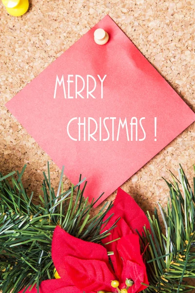 Cartão Postal Natal Com Mensagem Natal — Fotografia de Stock