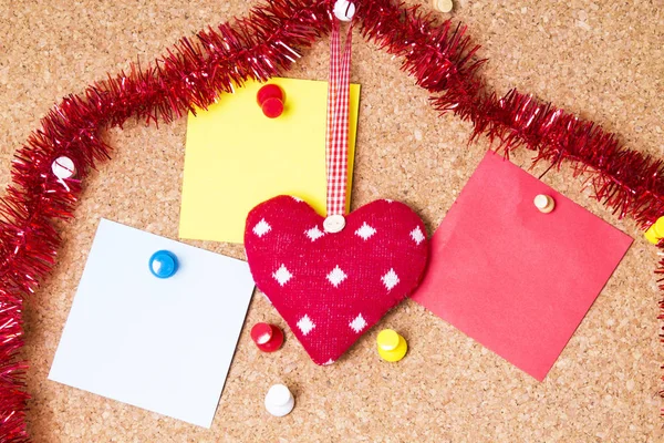 Kerstkaart Met Papier Clips — Stockfoto