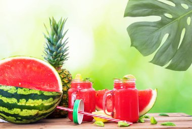 karpuz ve ananas Smoothie, yaz içeceği