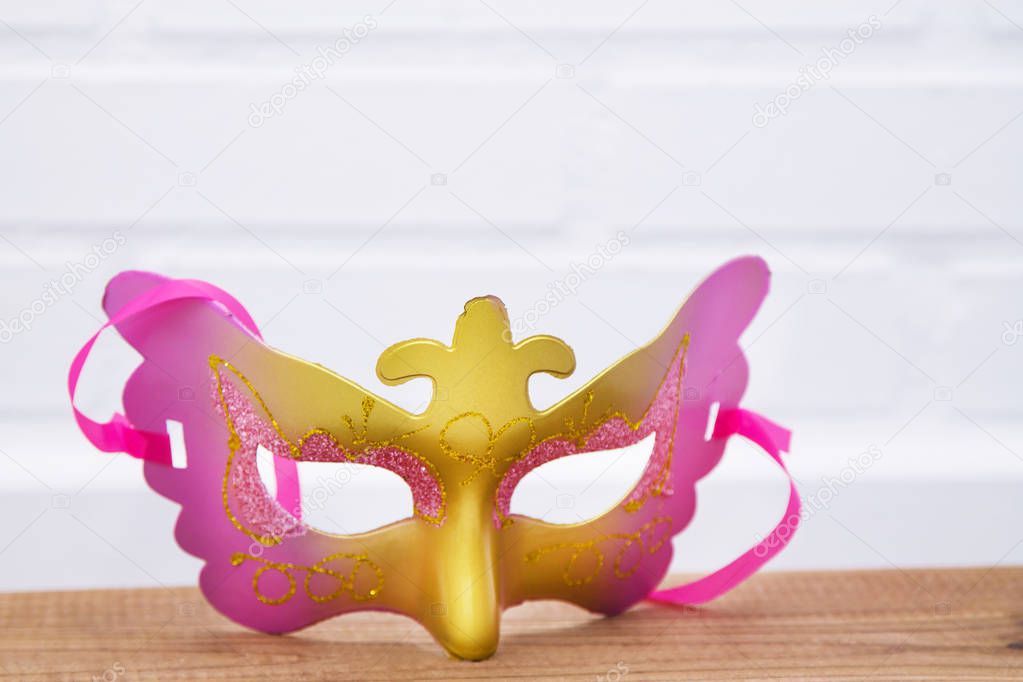 colorful mask on white background