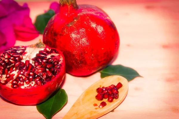 Zimní Ovoce Granátové Jablko Jeho Plody — Stock fotografie