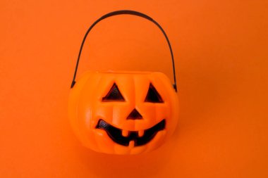 Cadılar Bayramı portakalı kabağı - tepeden bakıldığında düz